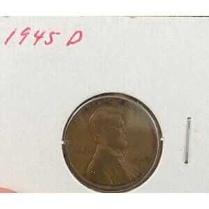 1945 D wheat penny or WWII war penny, Shell Case Cent, Lincoln wheat cent